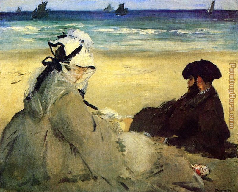 On The Beach painting - Edouard Manet On The Beach art painting